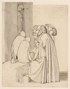 A Beggar Family Round a Door